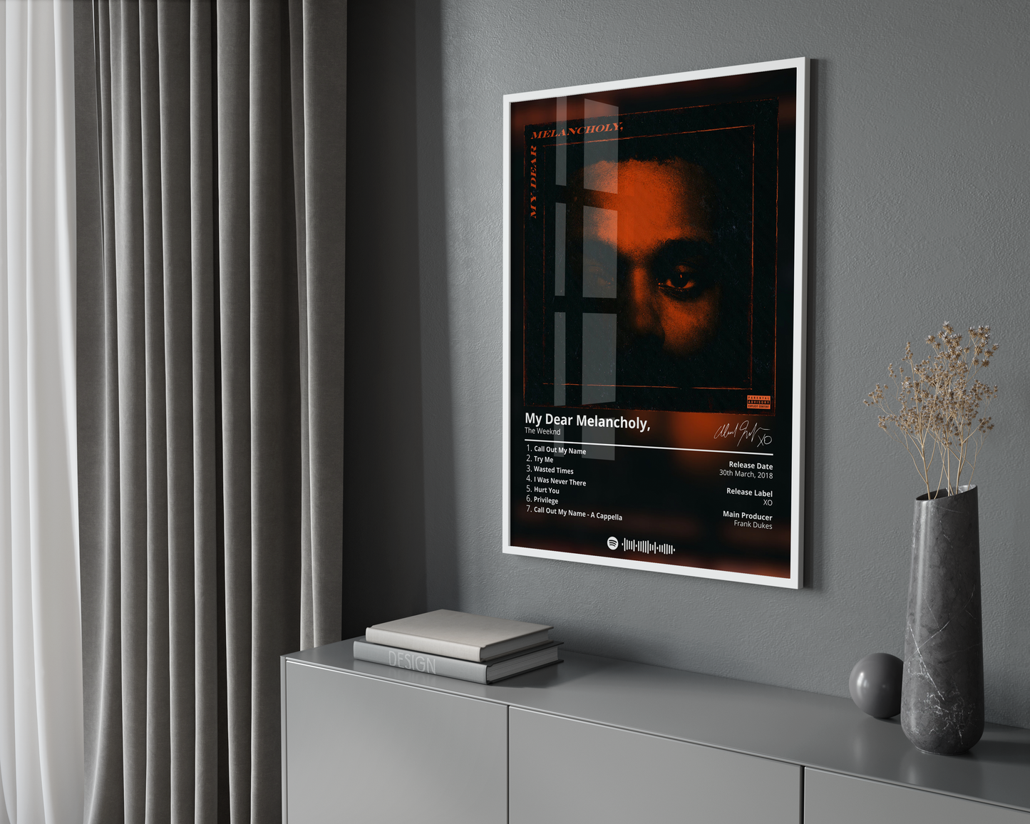 The Weeknd 'My Dear Melancholy' Album Poster