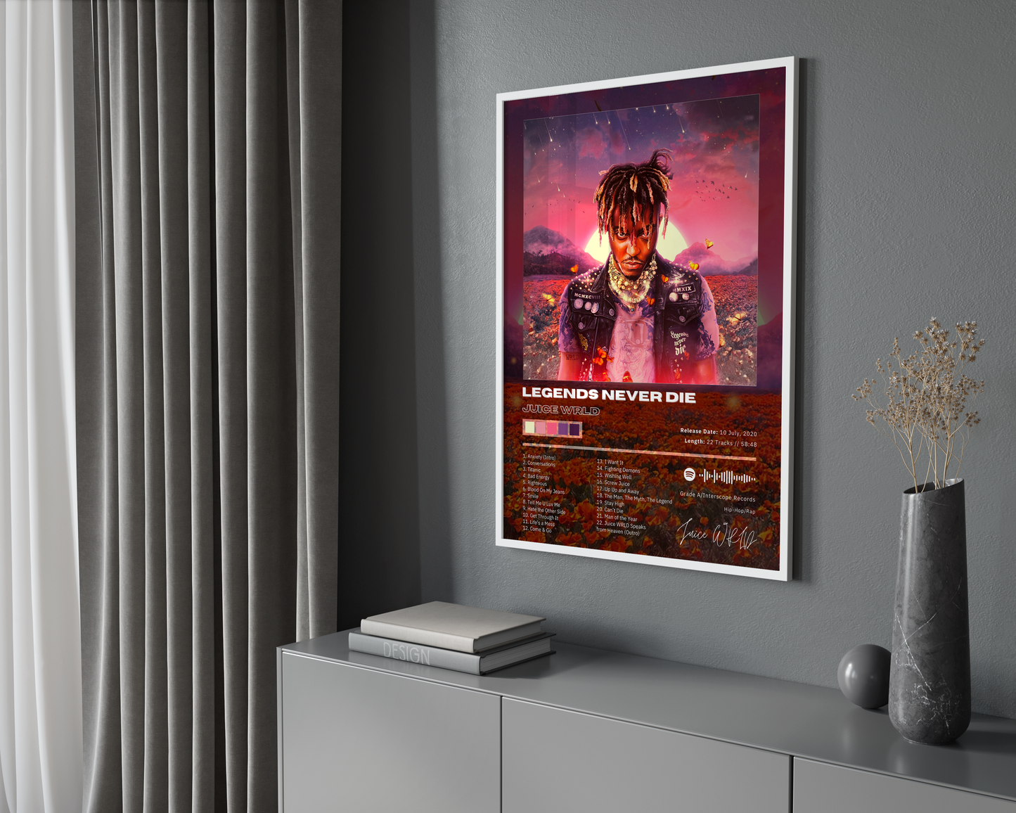 Juice WRLD 'Legends Never Die' Album Poster