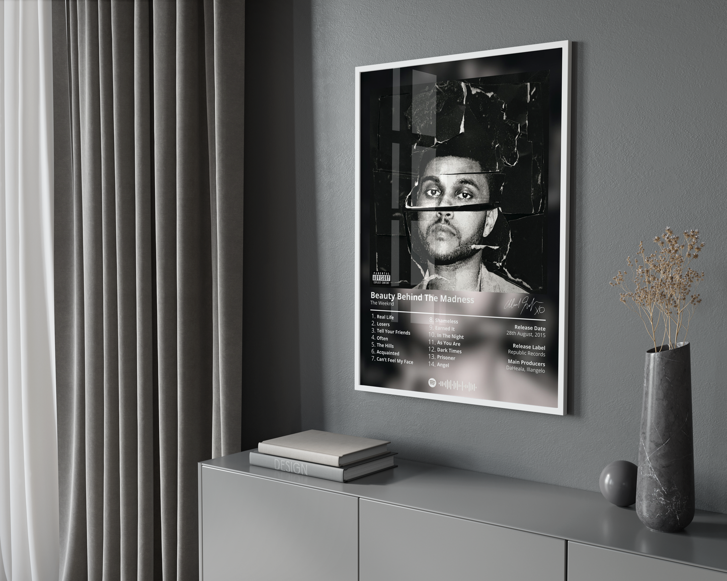 The Weeknd 'Beauty Behind The Madness' Album Poster