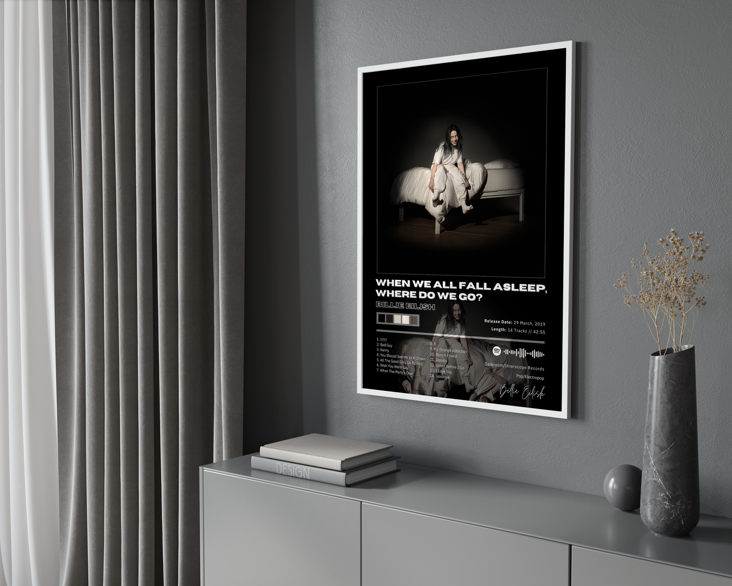 Billie Eilish 'WHEN WE FALL ASLEEP WHERE DO WE GO' Album Poster