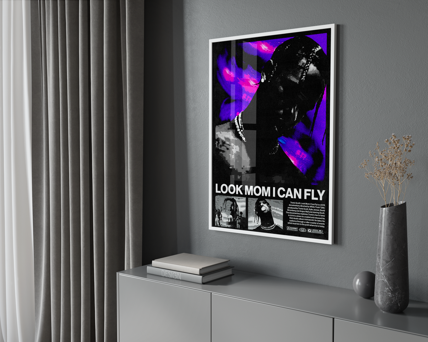 Travis Scott 'Look Mom' Retro Poster