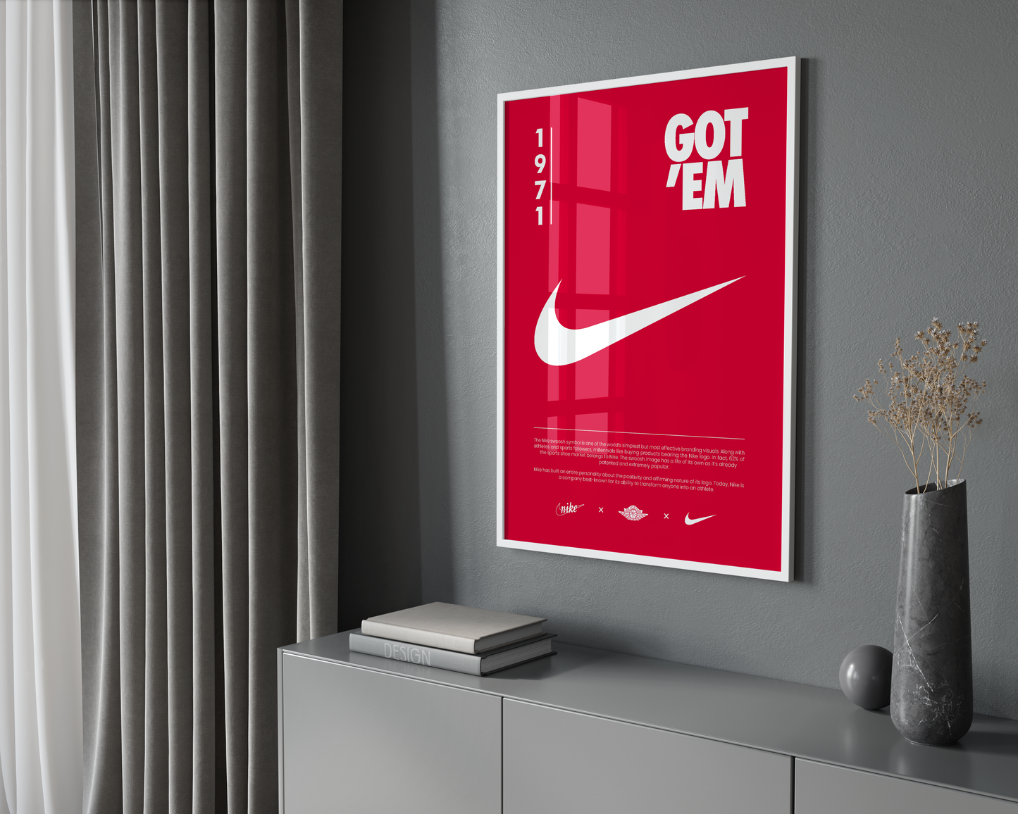 Nike Origins Red Poster