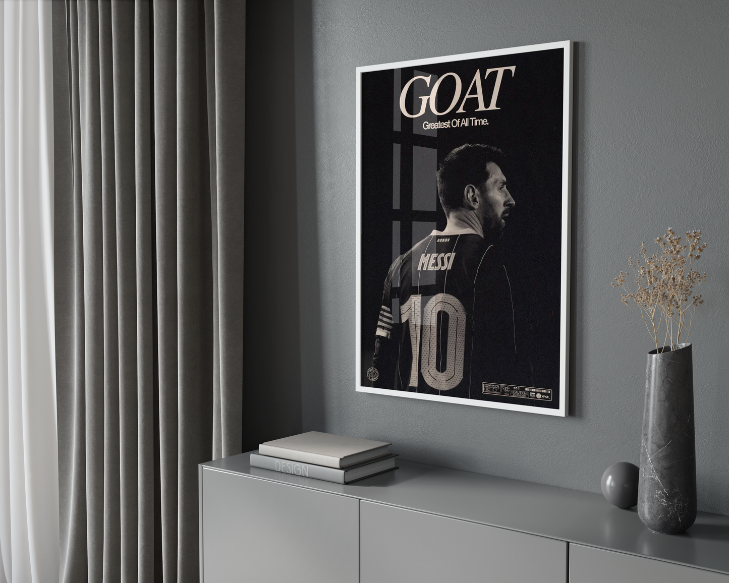 Lionel Messi 'GOAT' Poster