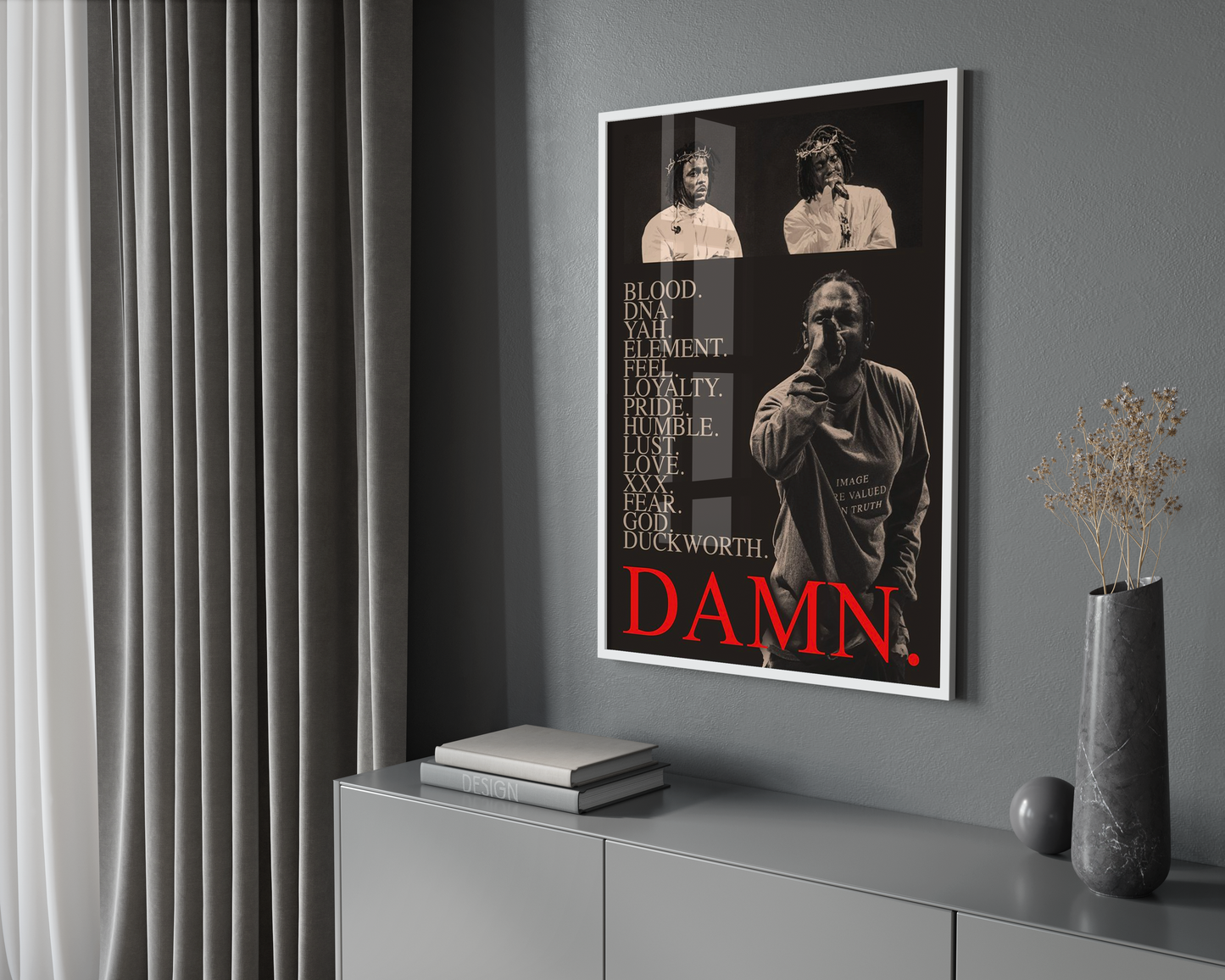 Kendrick Lamar 'Damn' Visions Poster