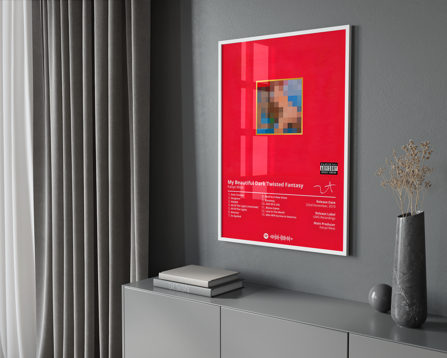 Kanye West 'My Beautiful Dark Twisted Fantasy' Album Poster