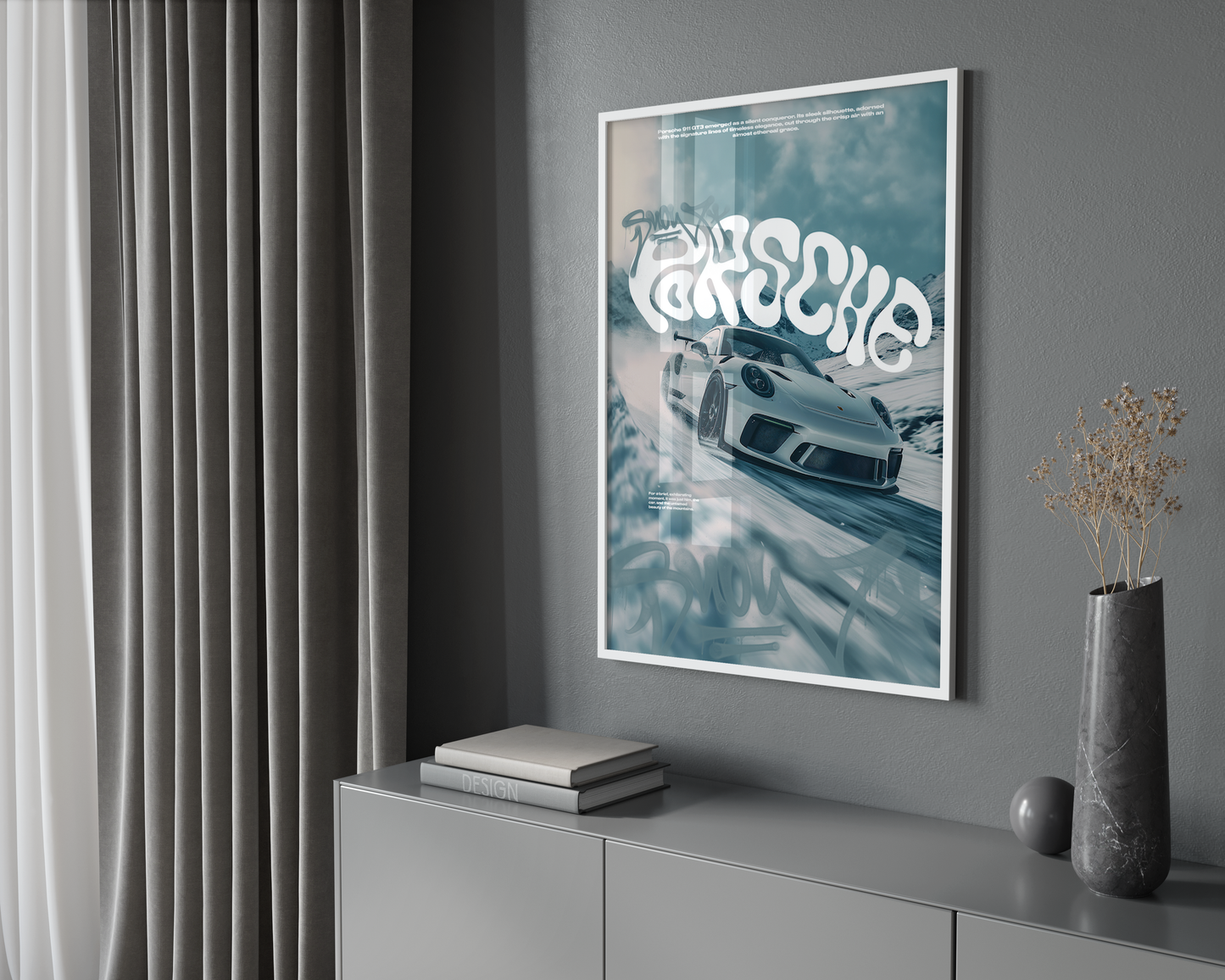 Snowy Porsche 911 GT3 Poster