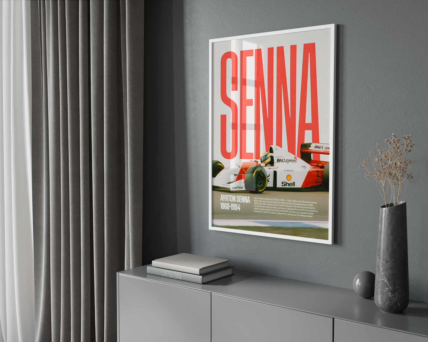 Ayrton Senna Vintage Poster