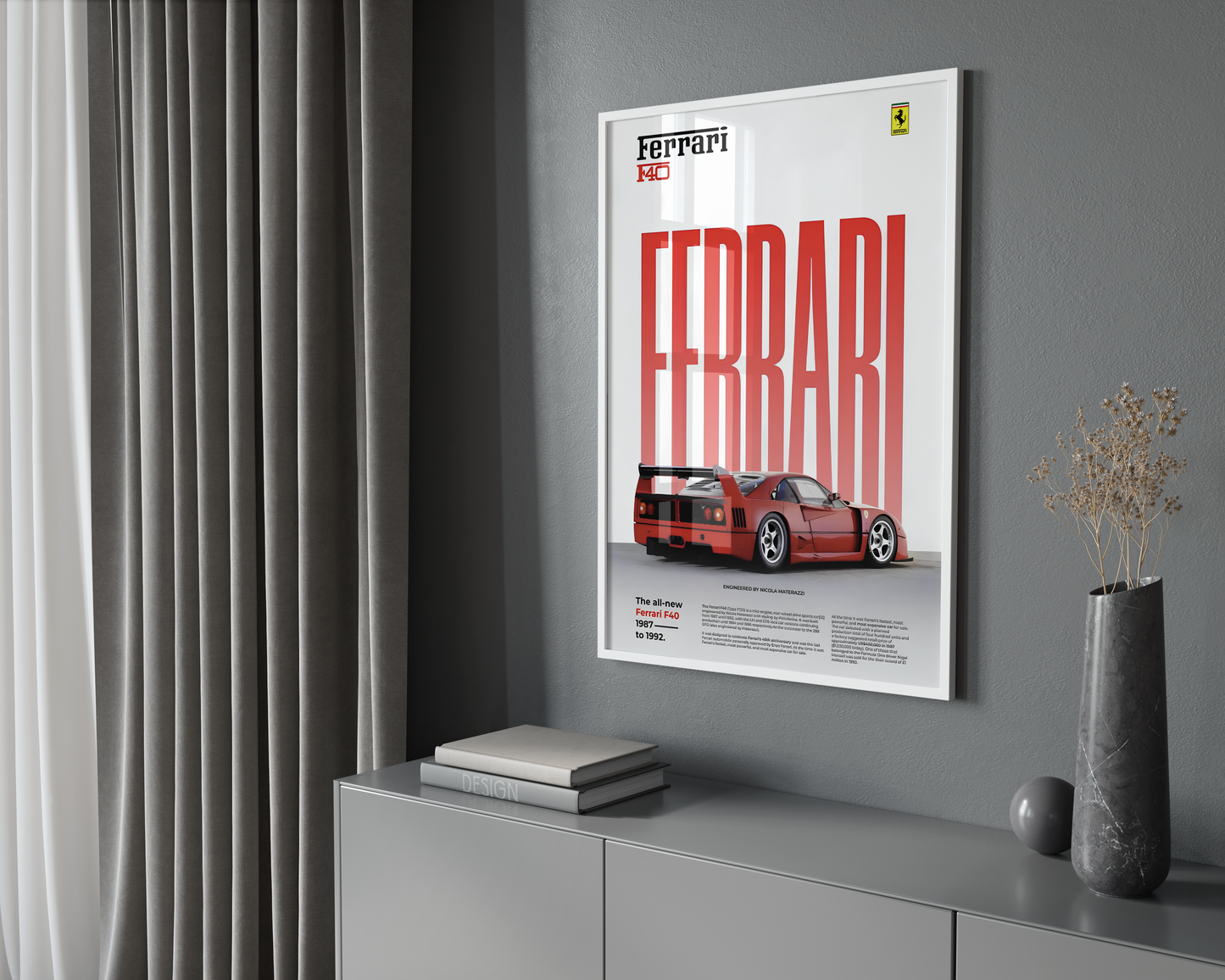 Ferrari F40 Classic Series Poster