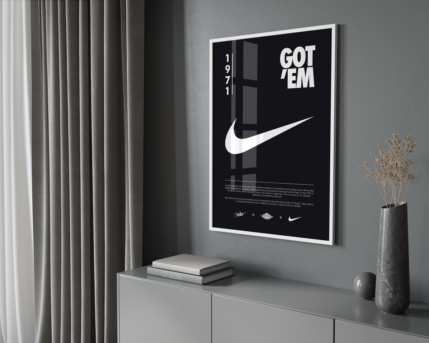 Nike Origins Black Poster