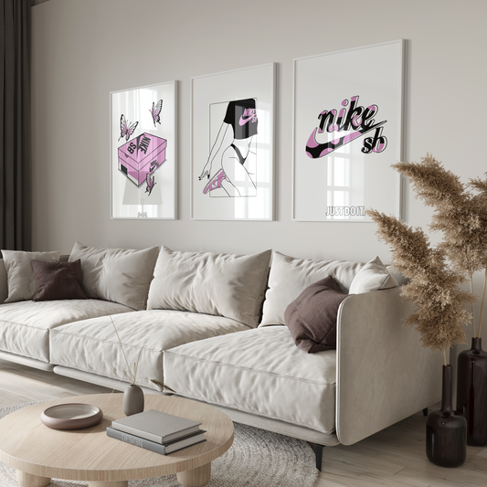 Nike Pink Sneaker Poster Set