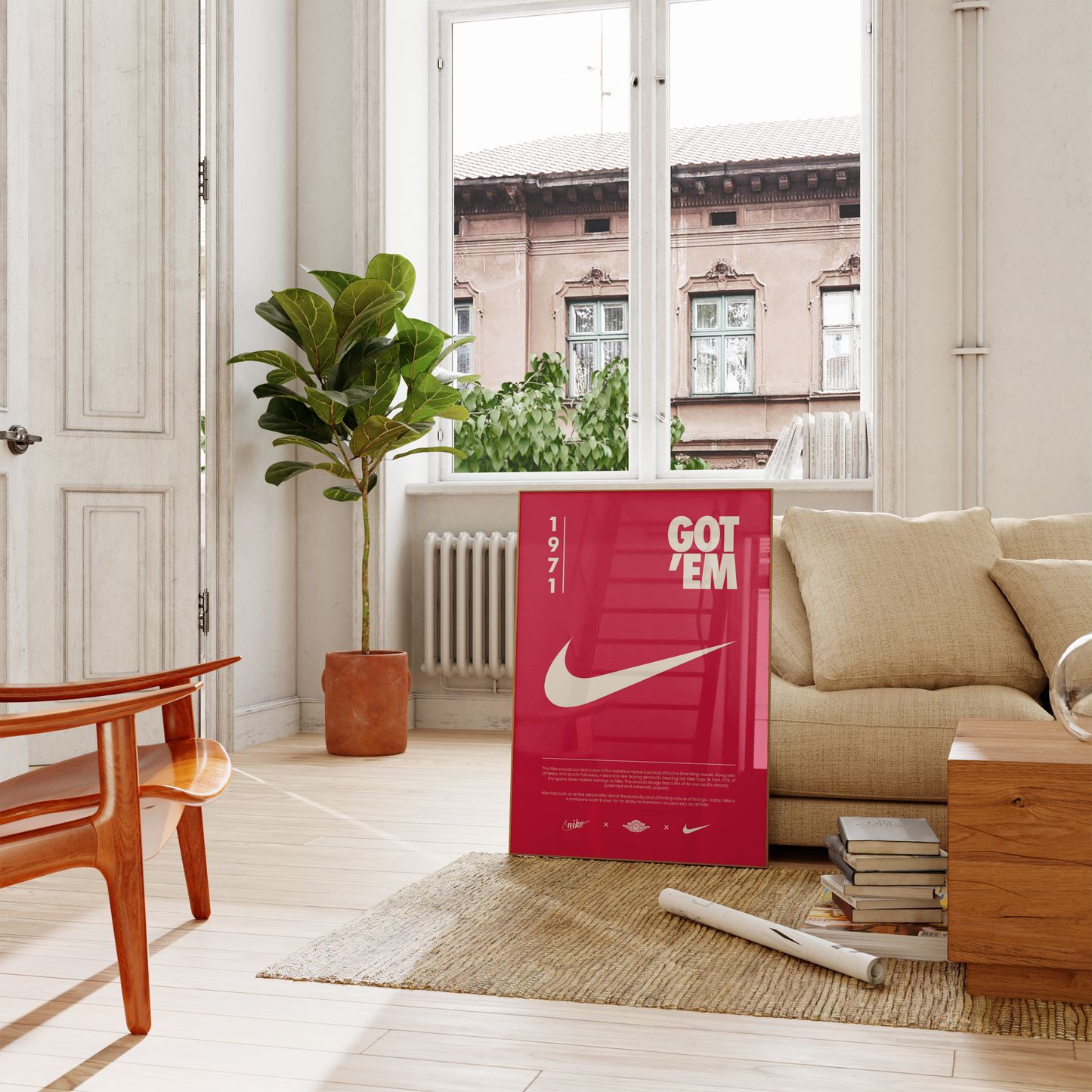 Nike Origins Red Poster