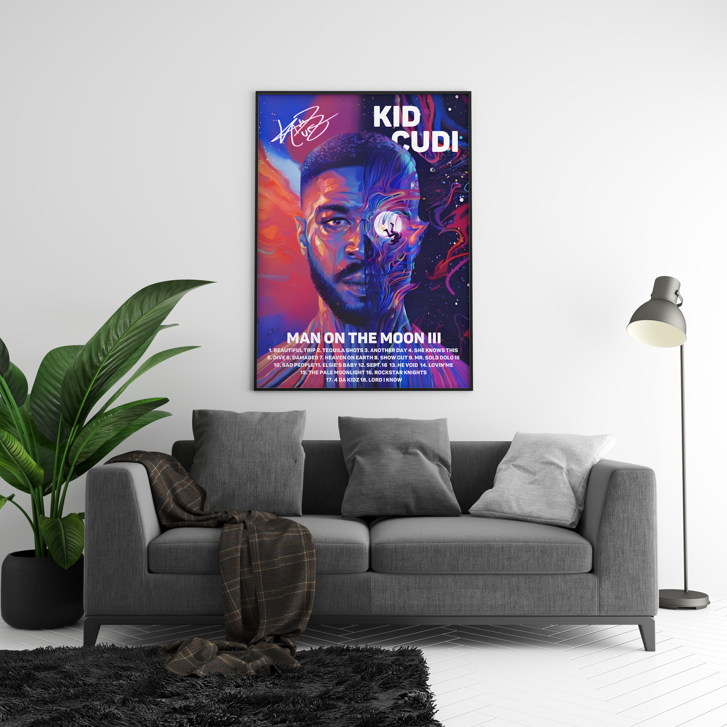 Kid Cudi - "Man On The Moon III" Signature Poster