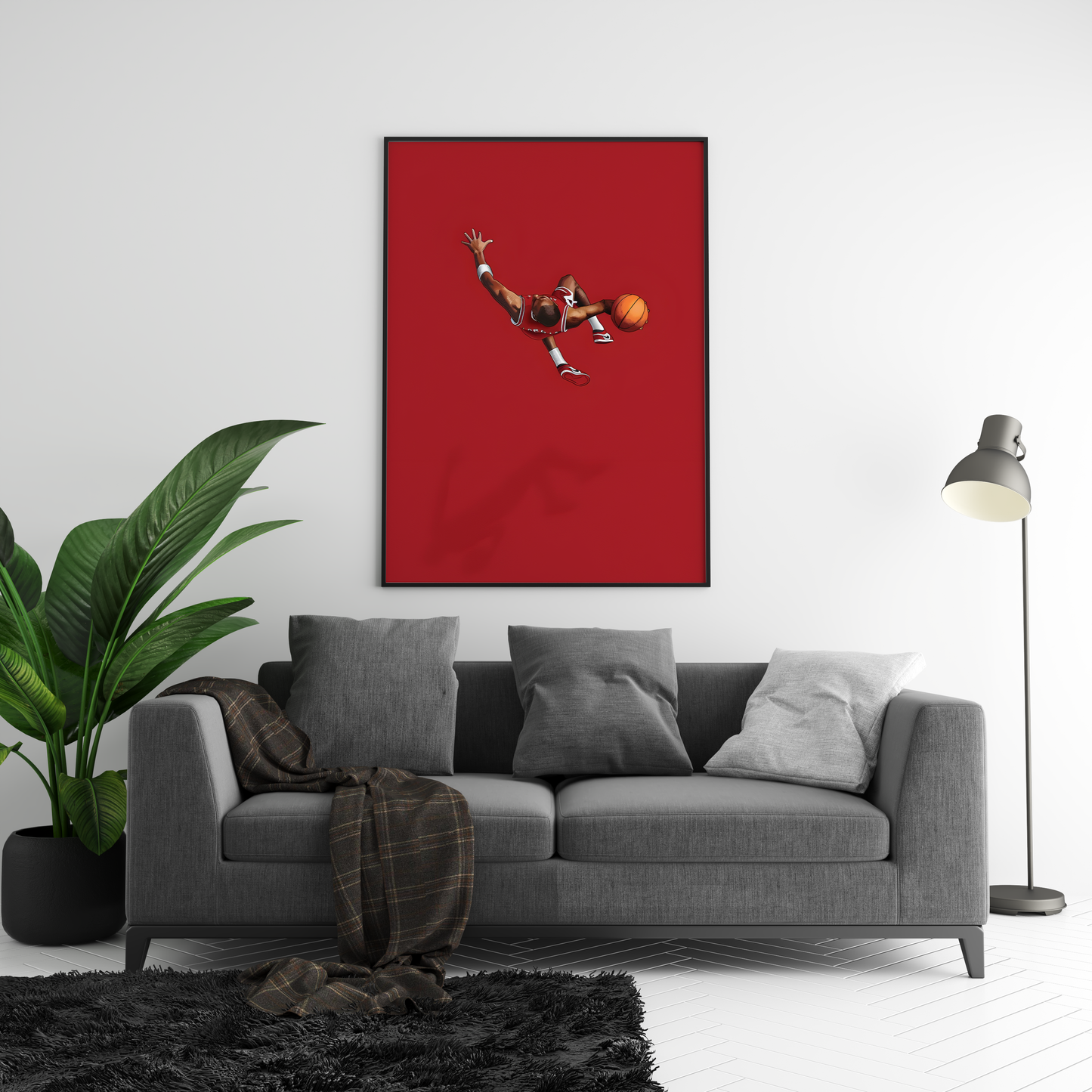 Michael Jordan Red Minimalist Poster