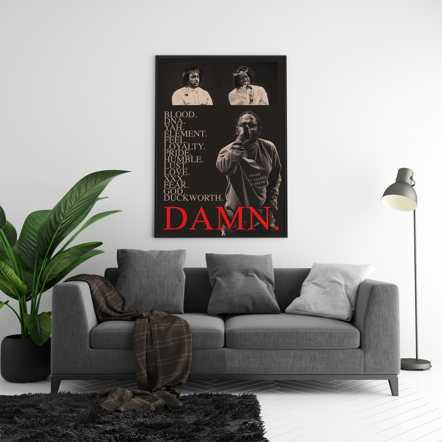 Kendrick Lamar 'Damn' Visions Poster