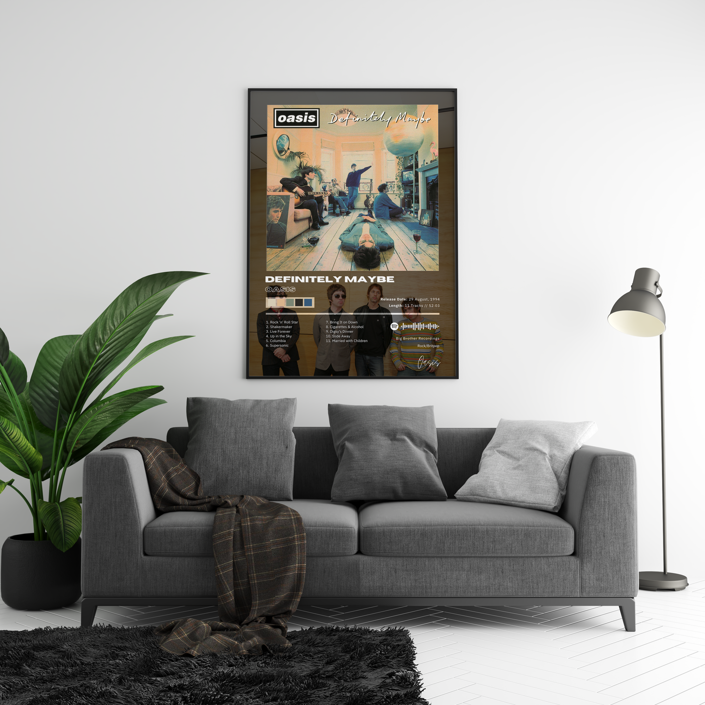 Oasis 'Definitely Maybe' Album Poster