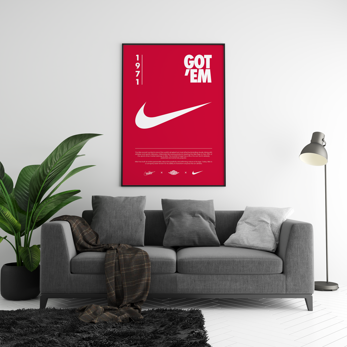 Nike Origins Red Poster