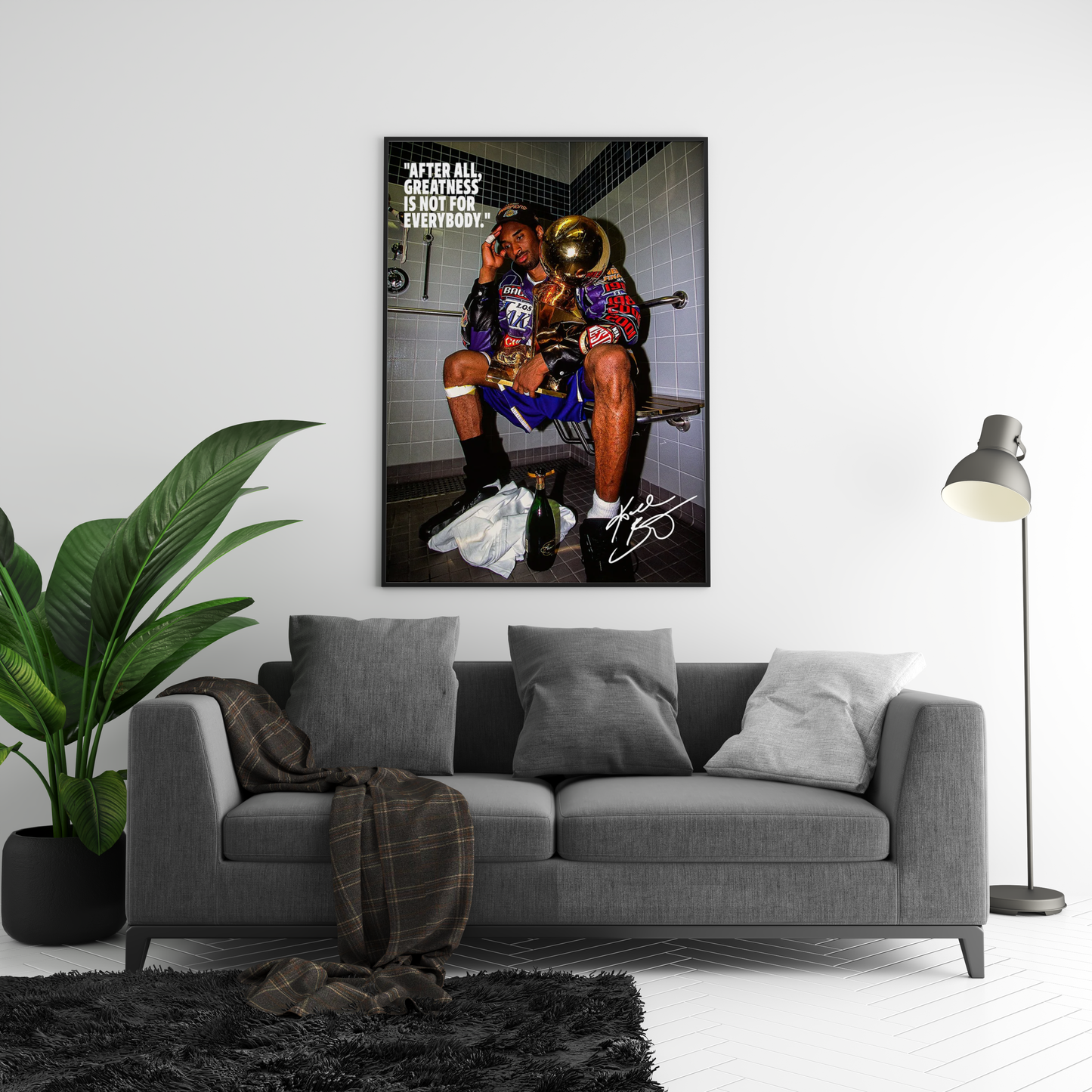 Kobe Bryant Vintage Trophy Poster