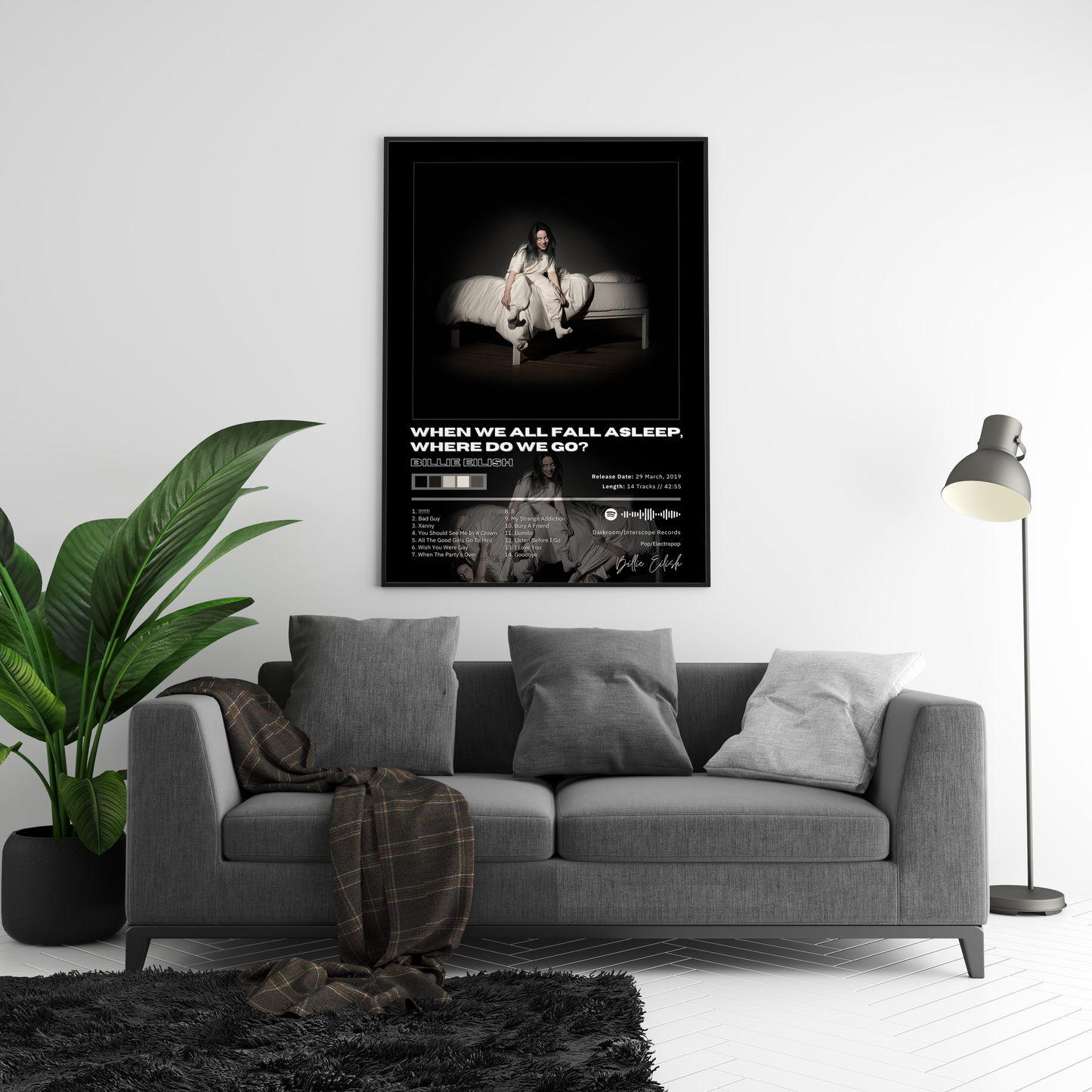 Billie Eilish 'WHEN WE FALL ASLEEP WHERE DO WE GO' Album Poster