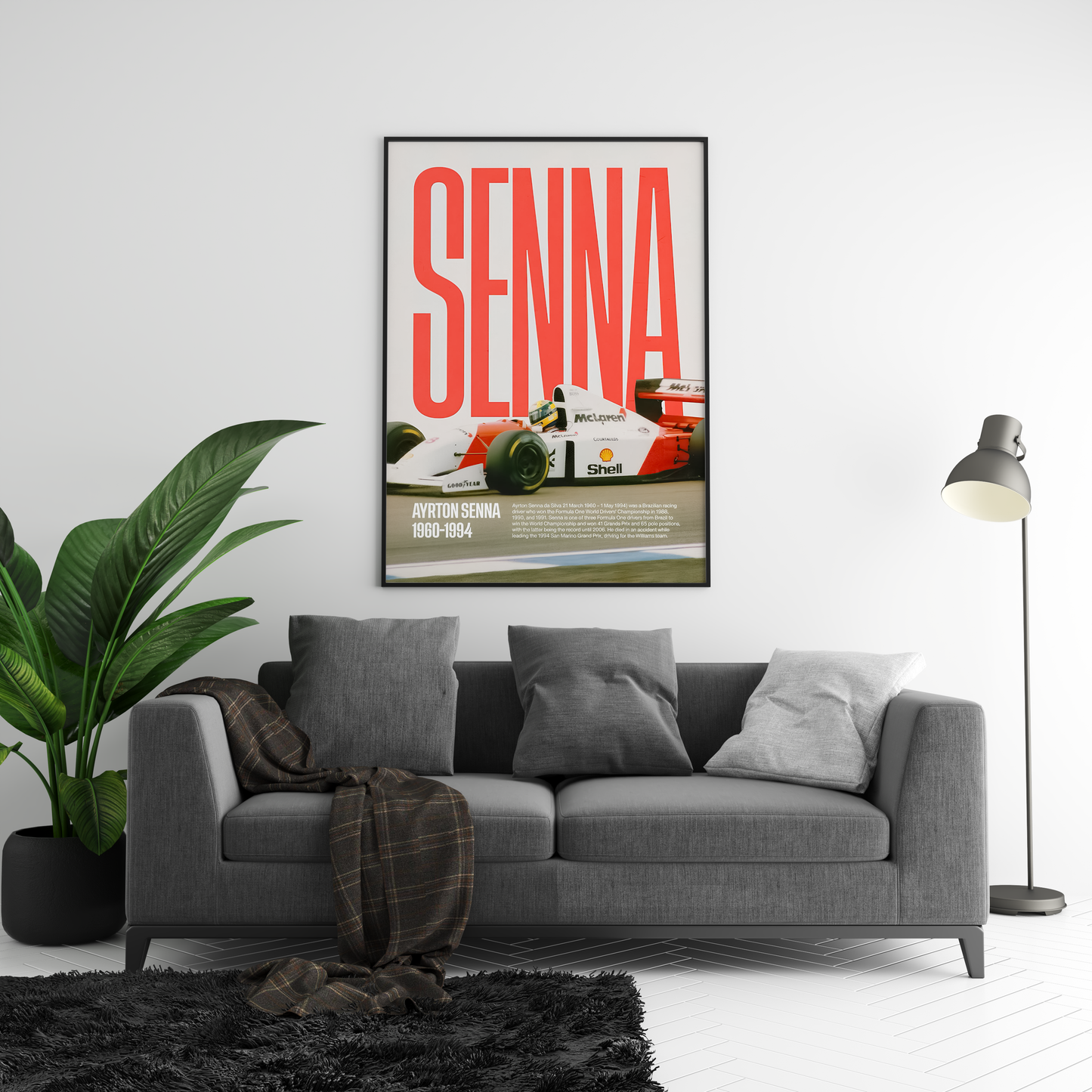 Ayrton Senna Vintage Poster