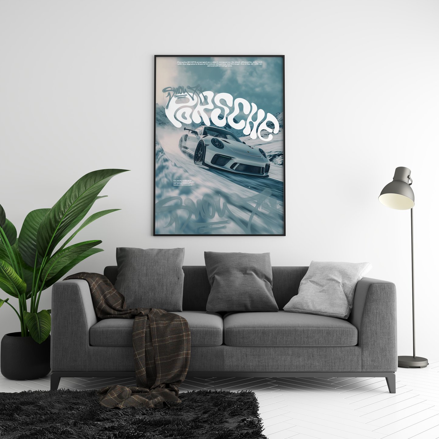 Snowy Porsche 911 GT3 Poster