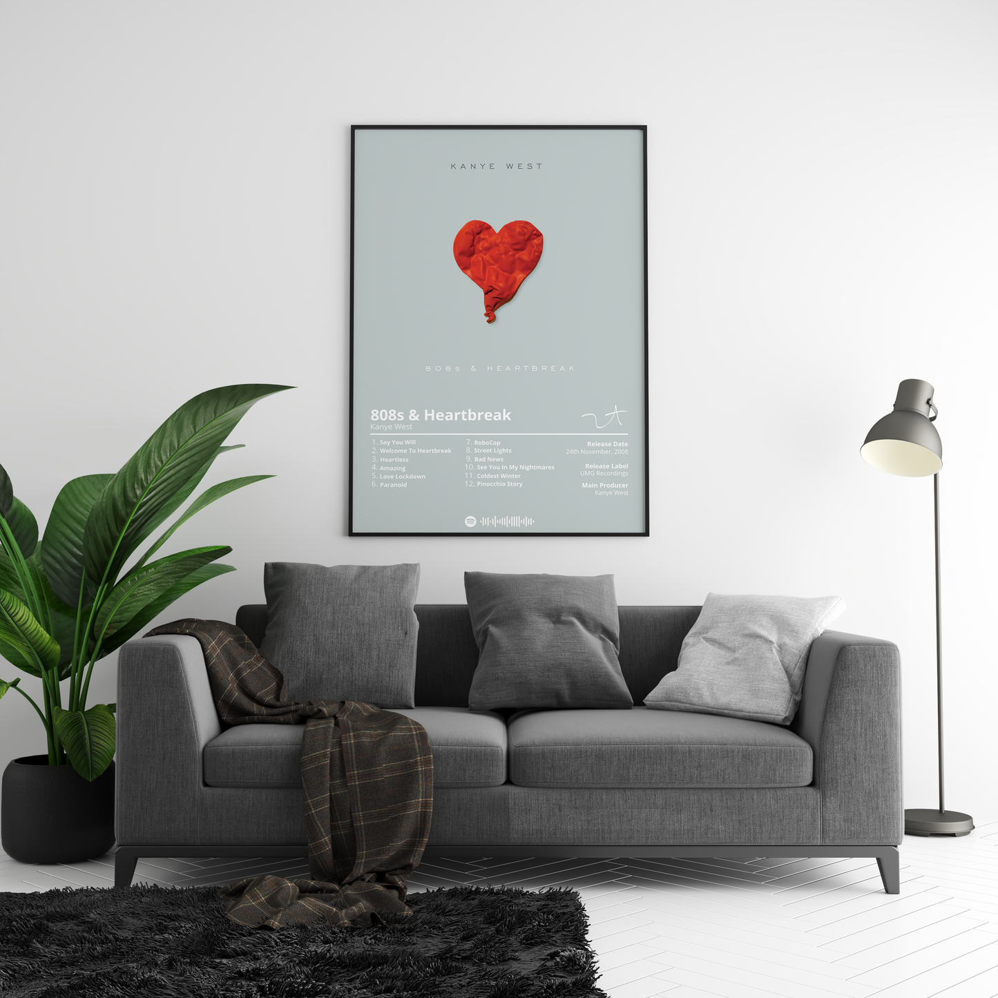 Kanye West '808s & Heartbreak' Album Poster