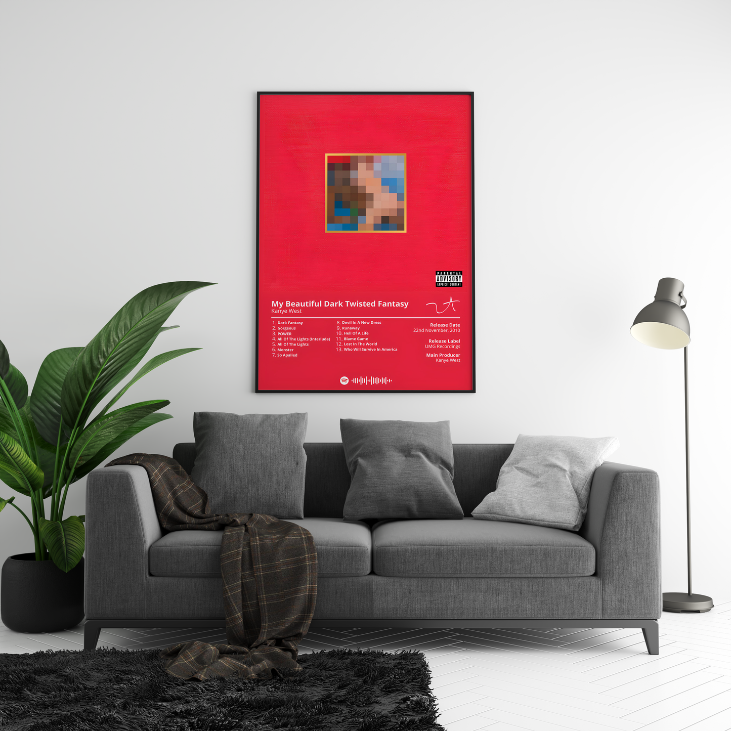 Kanye West 'My Beautiful Dark Twisted Fantasy' Album Poster