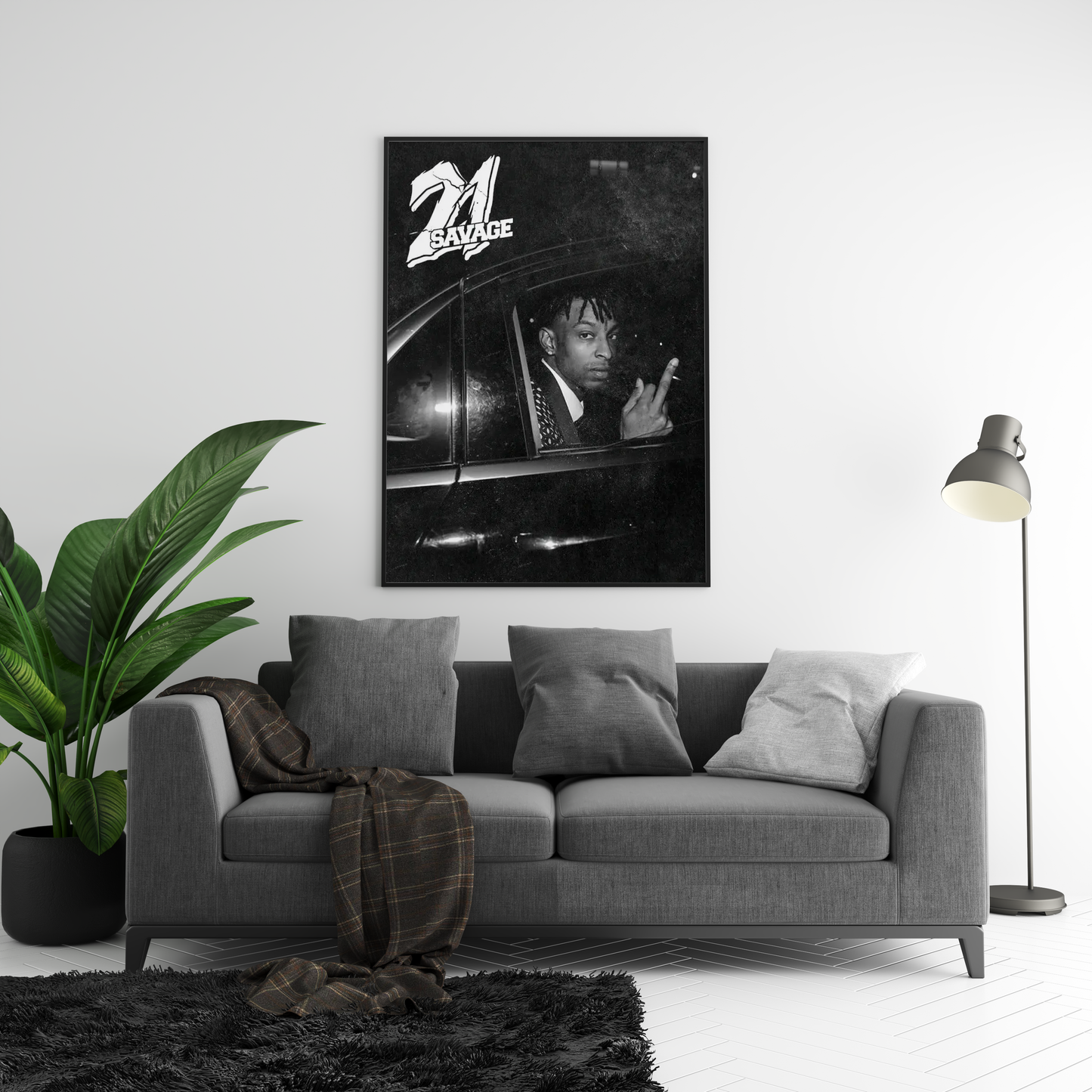 21 Savage - B&W Poster