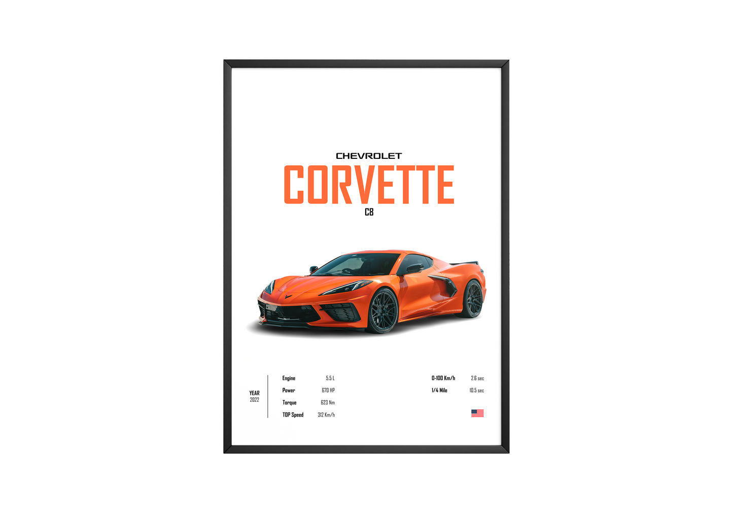 Chevrolet Corvette 'CORE' Car Poster