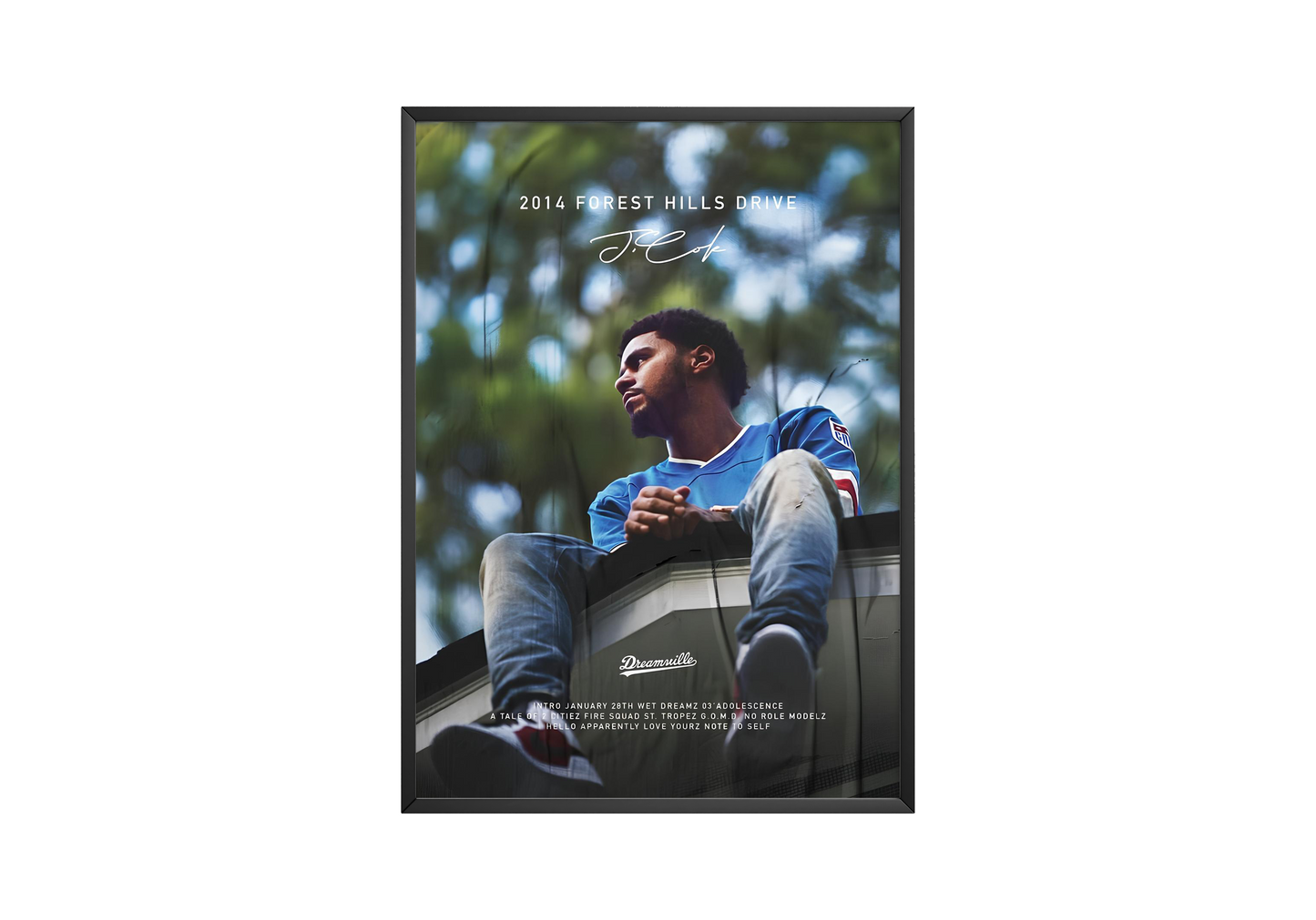 J Cole '2014 Forest Hills Drive' Signature Poster