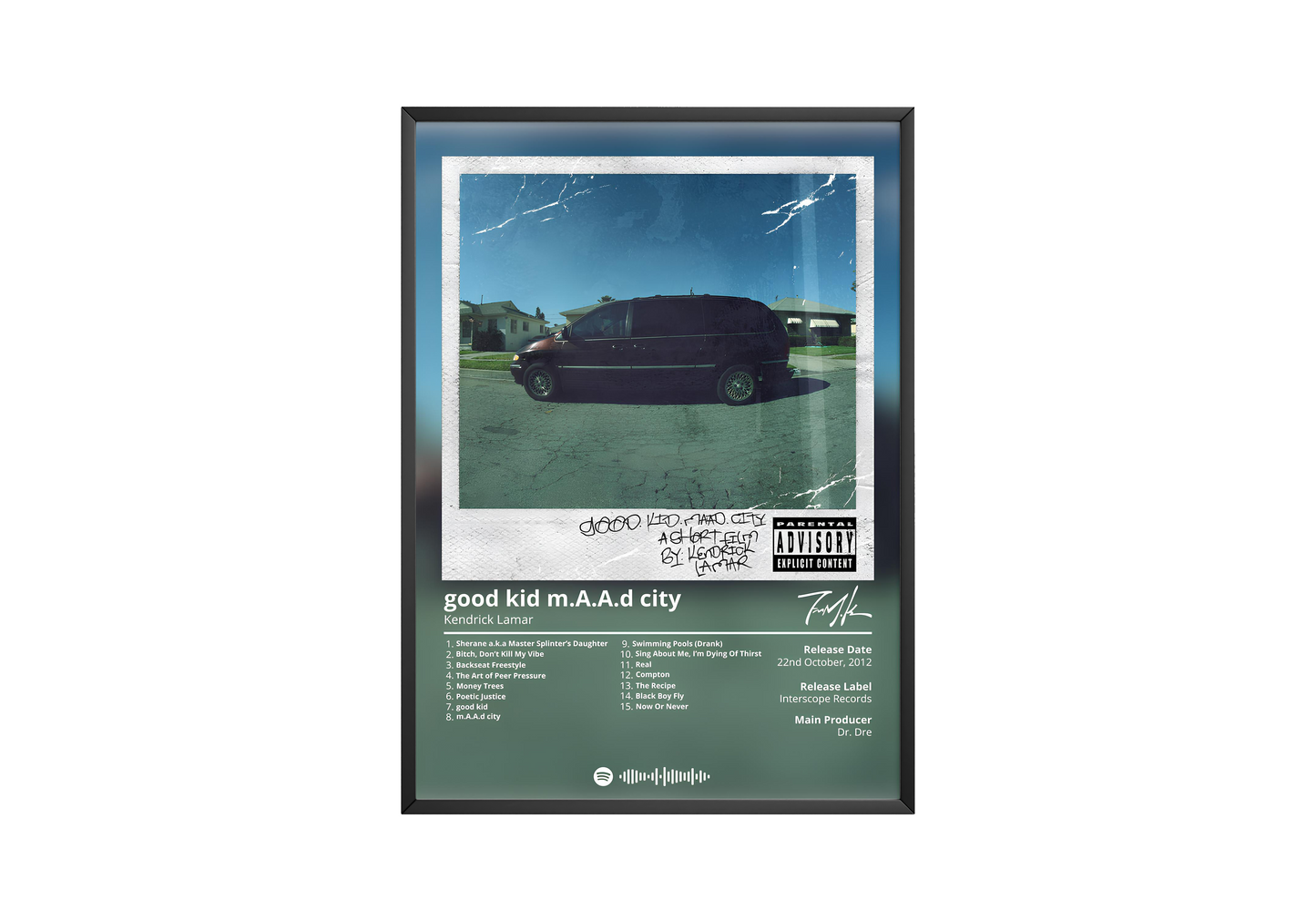 Kendrick Lamar - "Good Kid Maad City" Album Poster