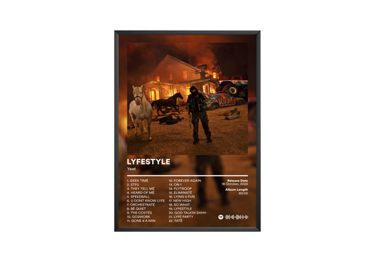 Yeat 'LYFESTYLE' Album Poster