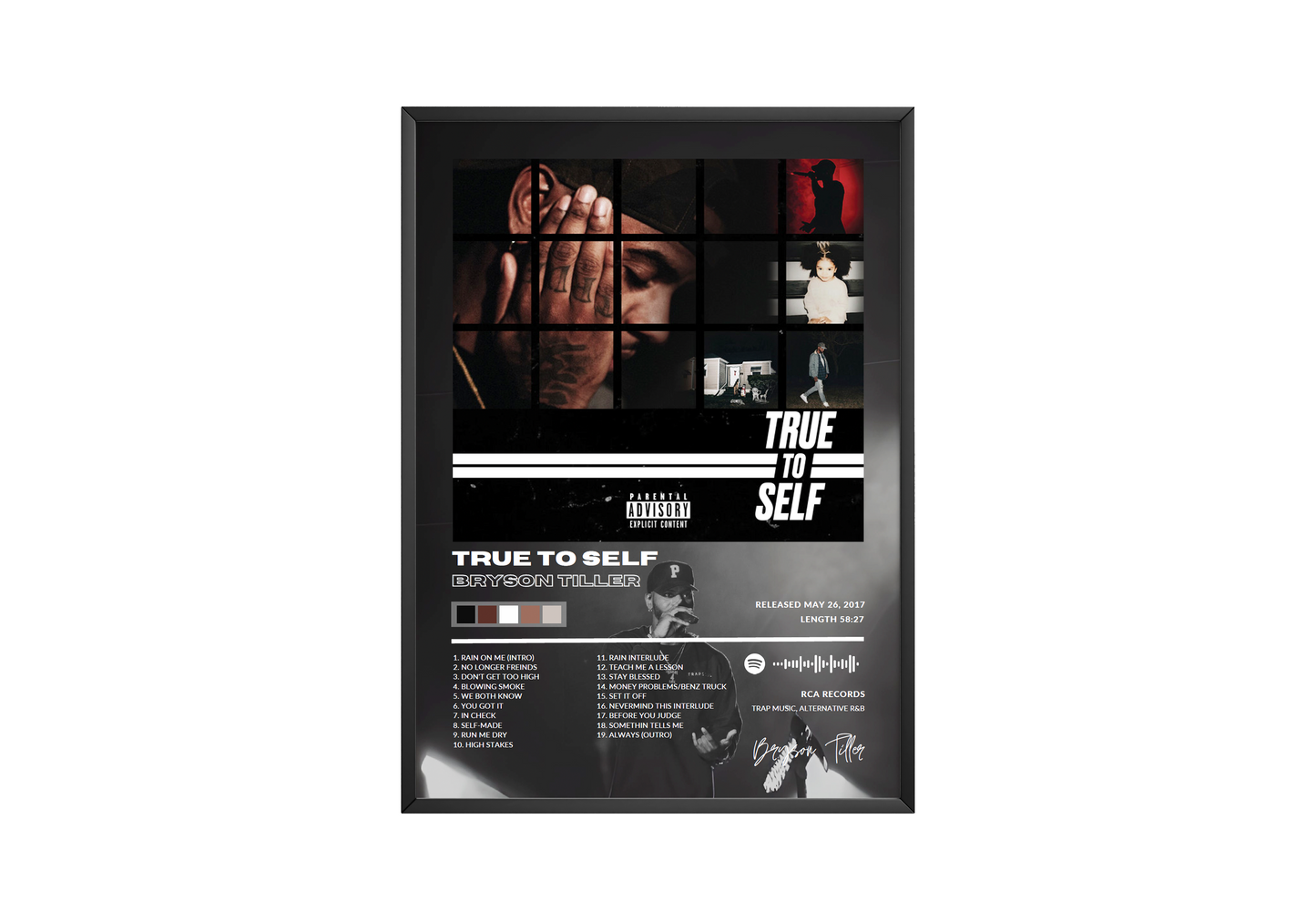 Bryson Tiller 'True To Self' Album Poster