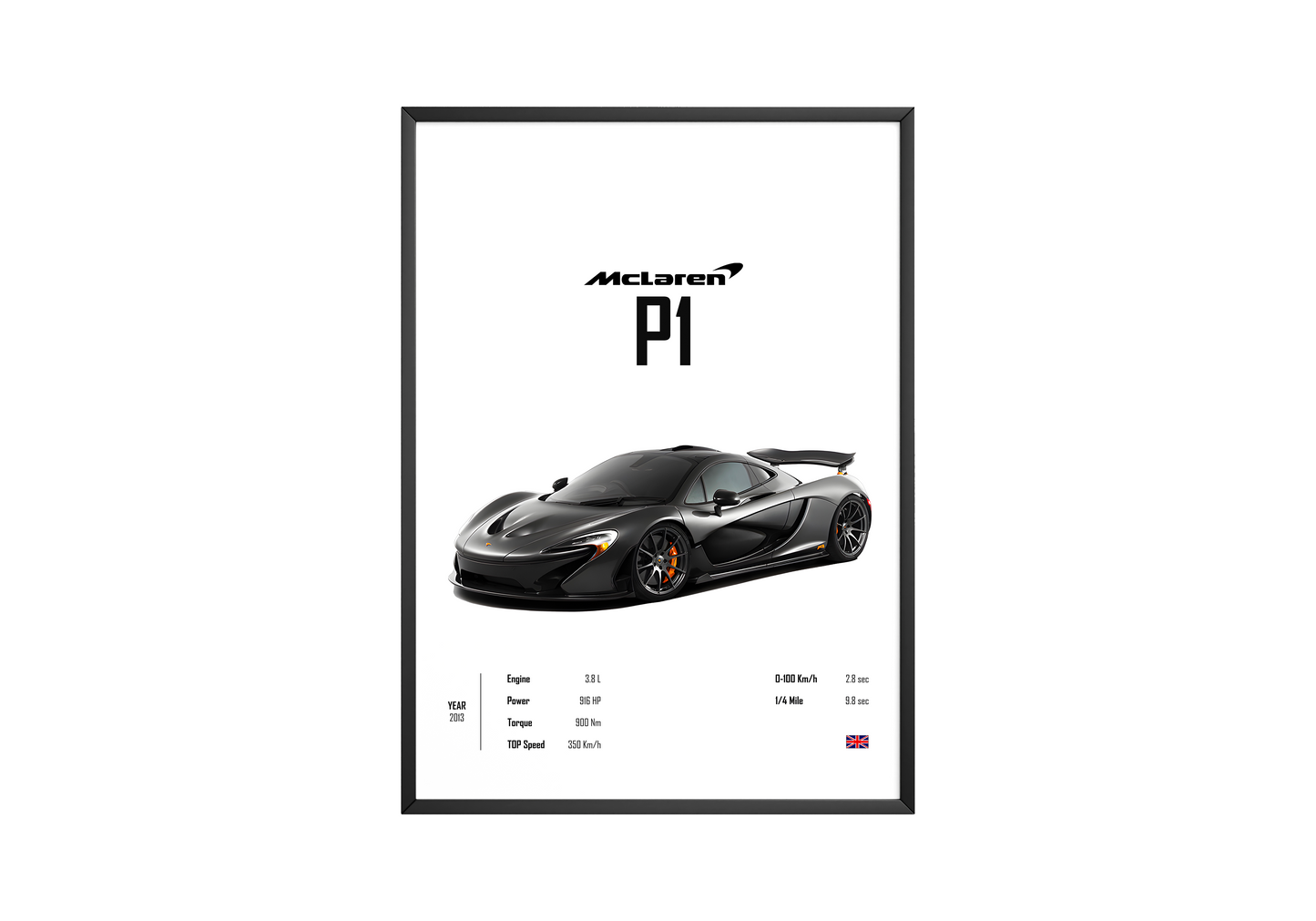 Mclaren P1 'CORE' Car Poster