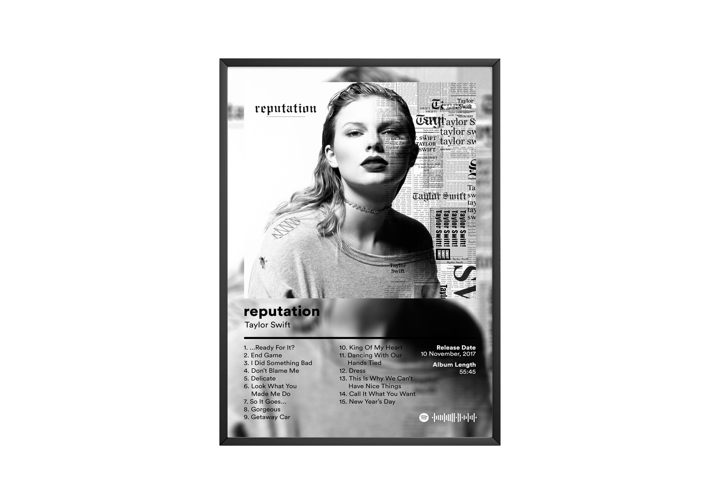 Taylor Swift 'reputation' Album Poster