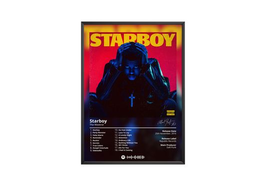 The Weeknd 'Starboy' Album Poster