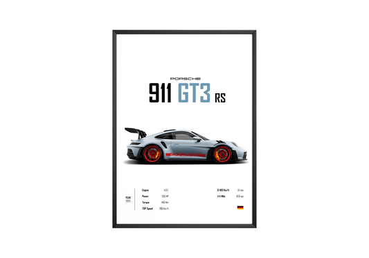 Porsche 911 GT3 RS Livery 'CORE' Car Poster