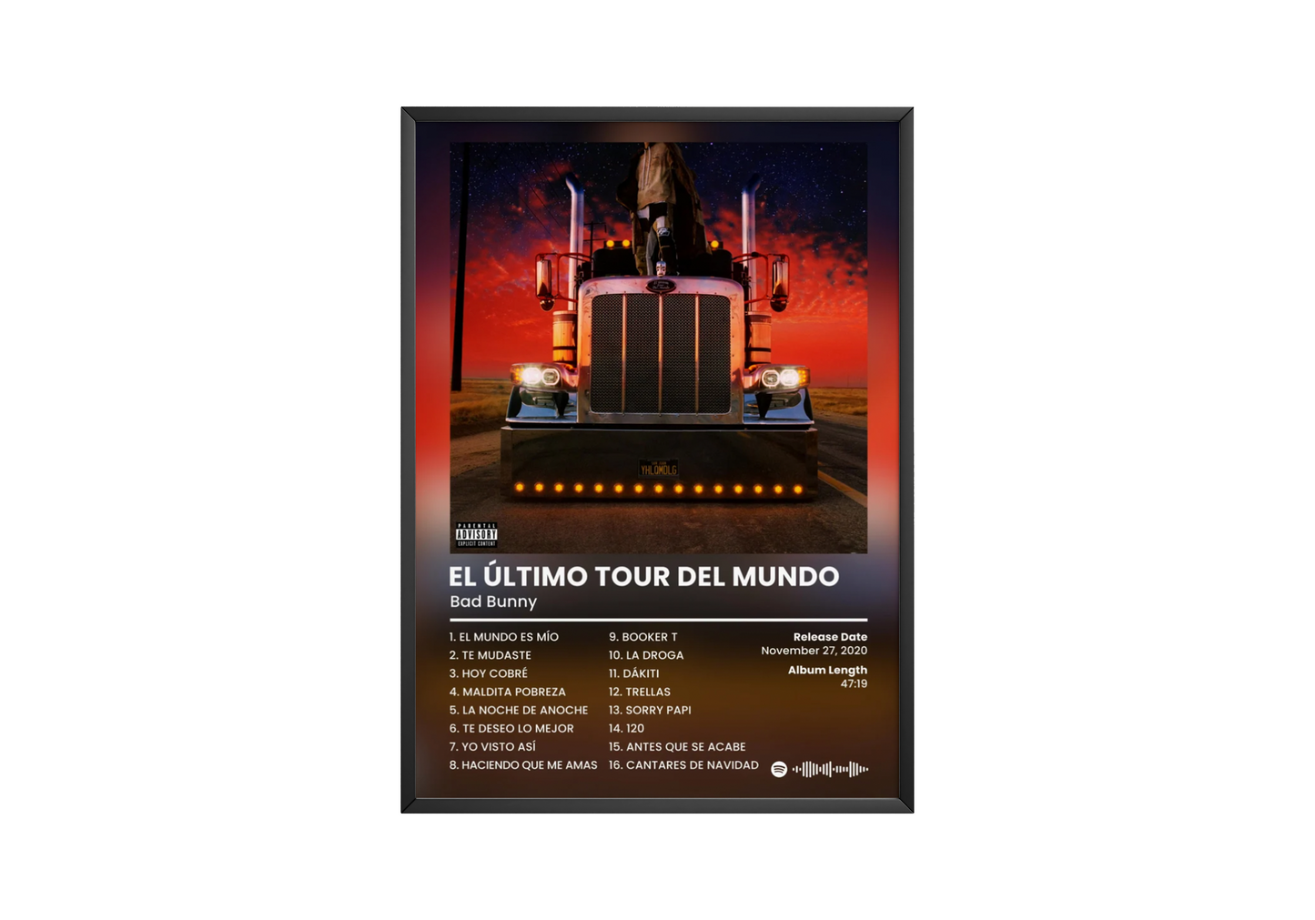 Bad Bunny 'El Ultimo Tour Del Mundo' Poster