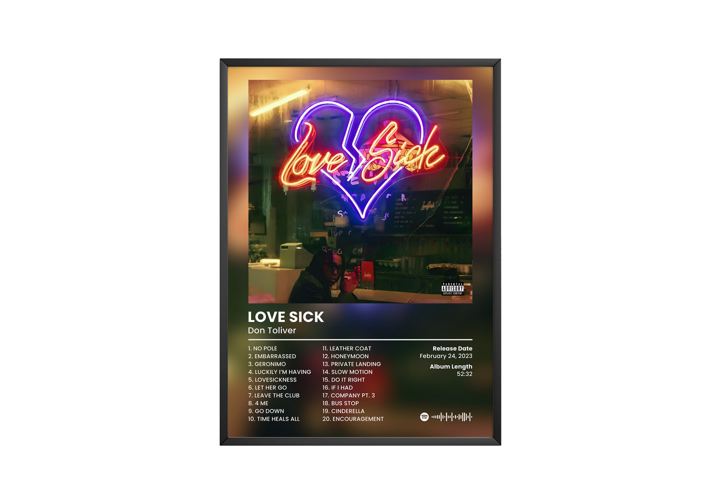 Don Toliver 'Love Sick' Album Poster