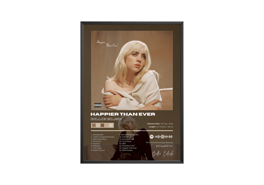 Billie Eilish 'Happier Than Ever' Album Poster