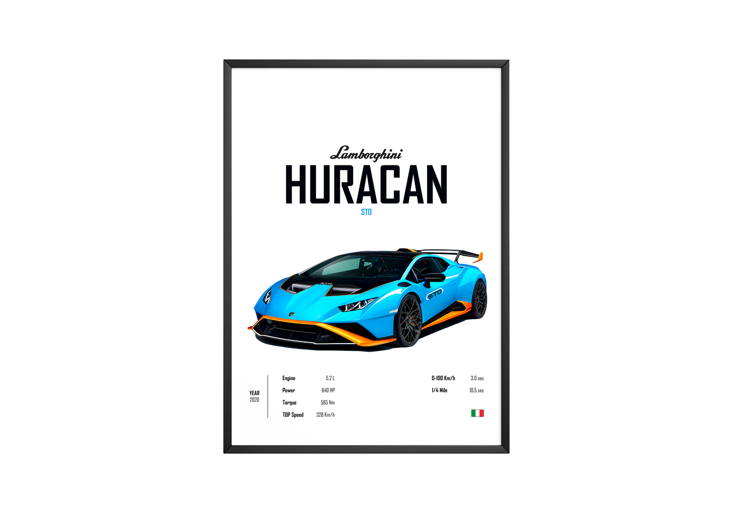 Lamborghini Huracan STO 'CORE' Car Poster