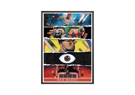 Bad Bunny Album Montage Poster