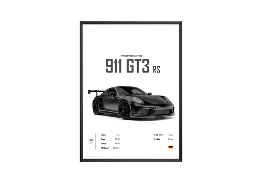 Porsche 911 GT3 RS 'CORE' Car Poster