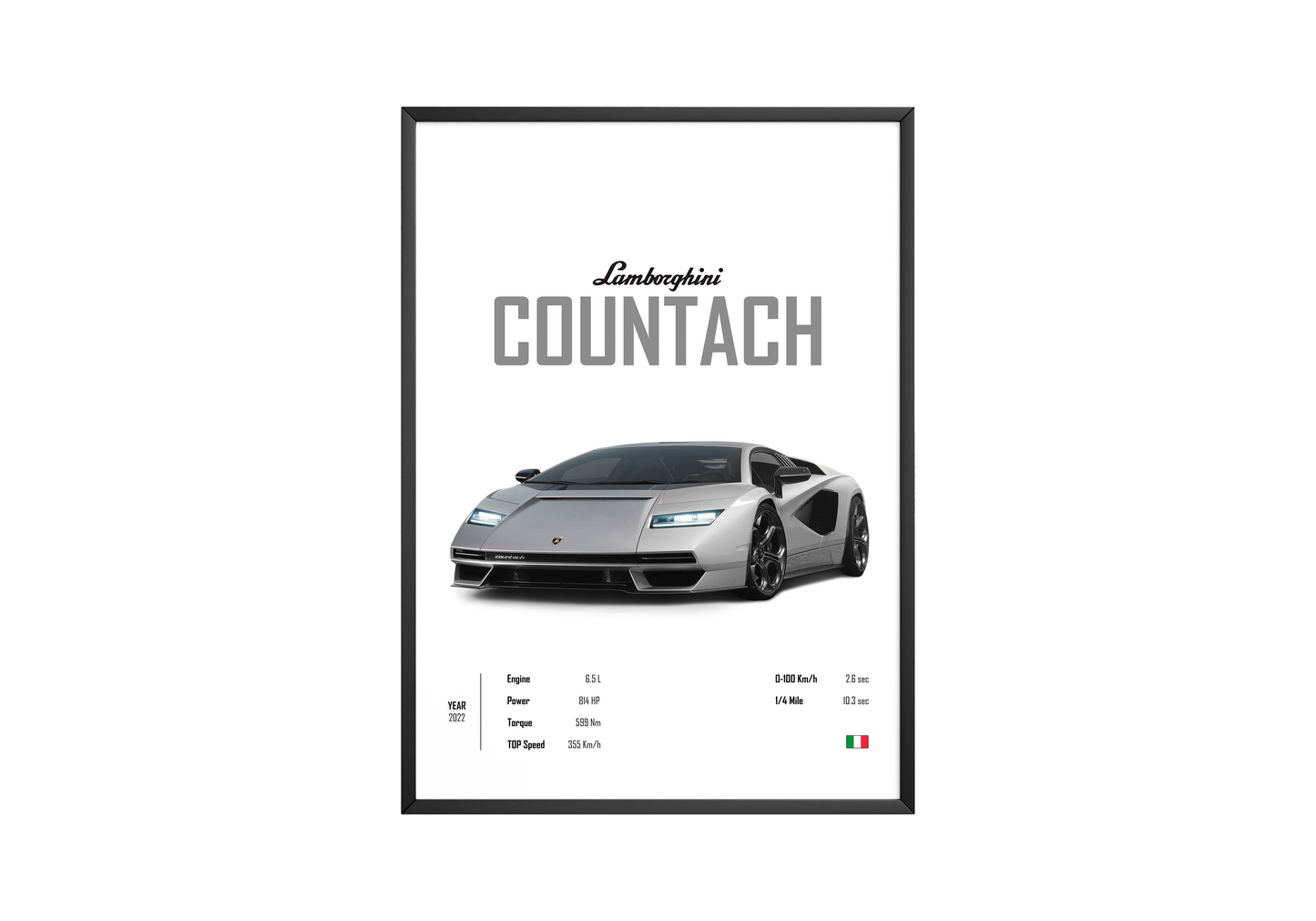 Lamborghini Countach 'CORE' Car Poster