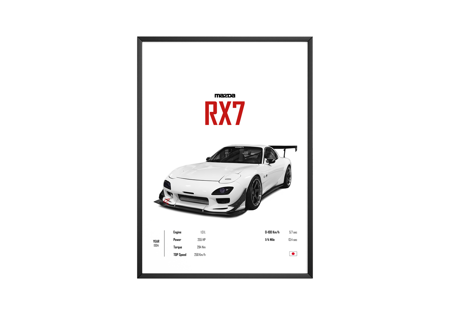 Mazda RX7 'CORE' Car Poster