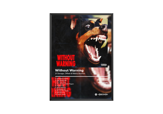 21 Savage 'Without Warning' Album Poster