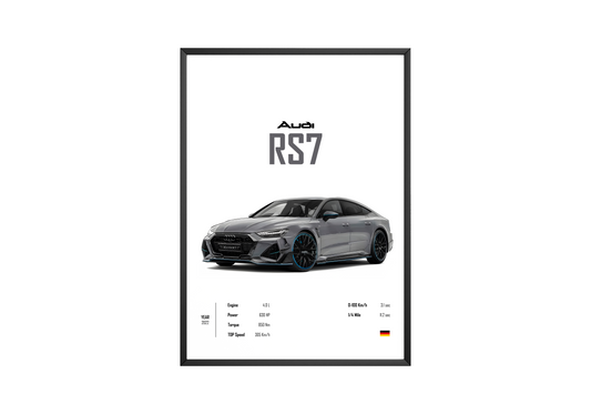 Audi RS7 'CORE' Car Poster