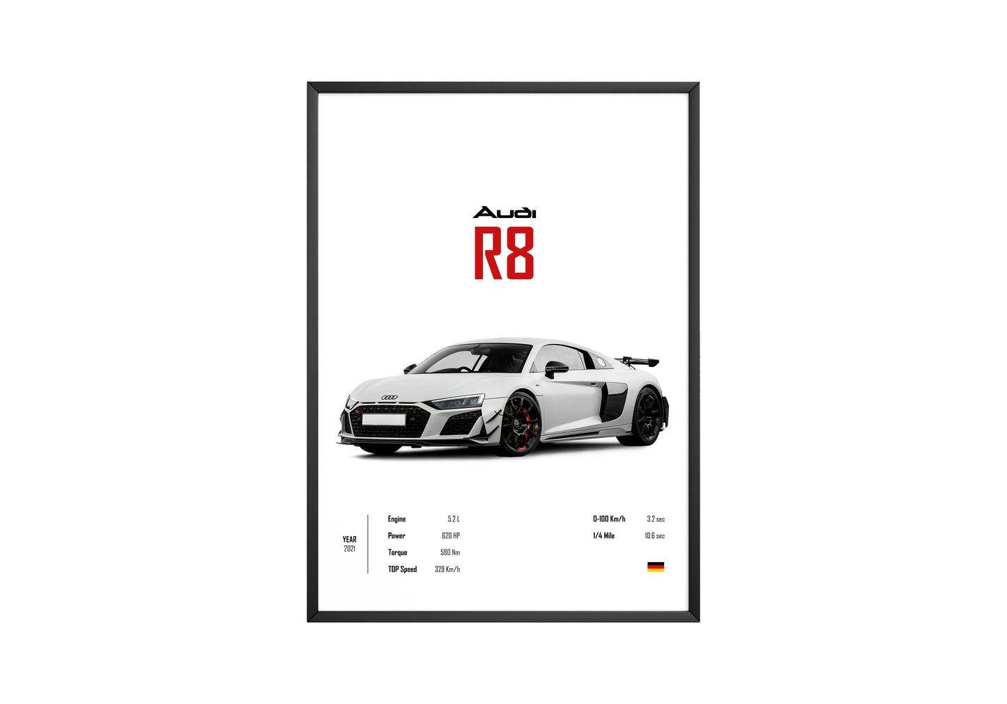 Audi R8 'CORE' Car Poster