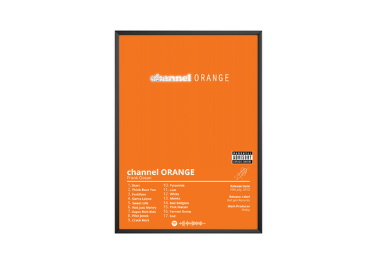 Frank Ocean 'Channel ORANGE' Album Poster