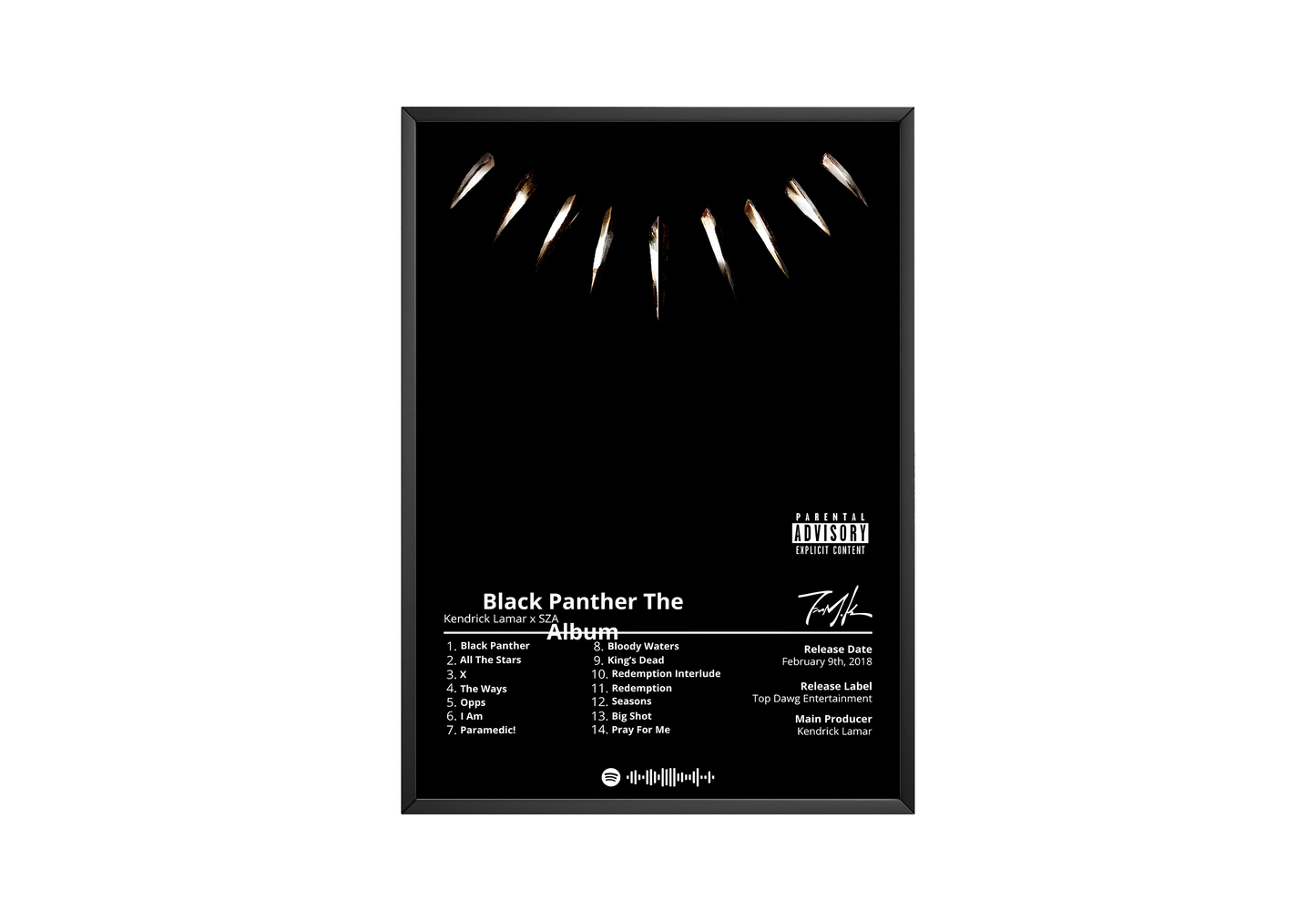 Kendrick Lamar - "Black Panther" Album Poster