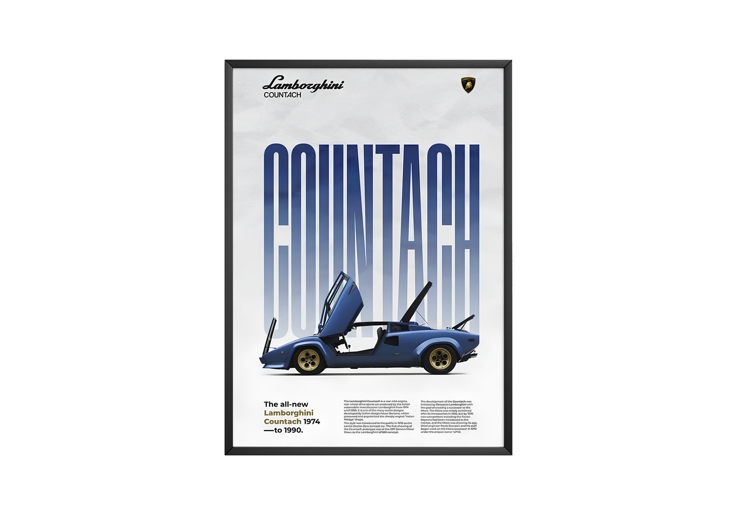 Lamborghini Countach Classic Series Poster